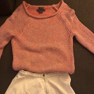 AX orange pink cable knit sweater